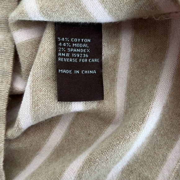 J. McLaughlin Gray and Pink Striped Long Sleeve Shirt XS - Picture 6 of 7